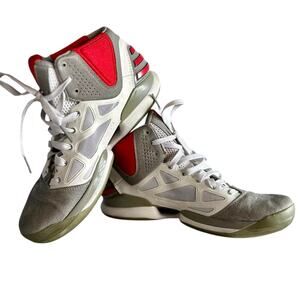 Adidas Sneakers Mens Size 12 Grey Red High Top Basketball Custom